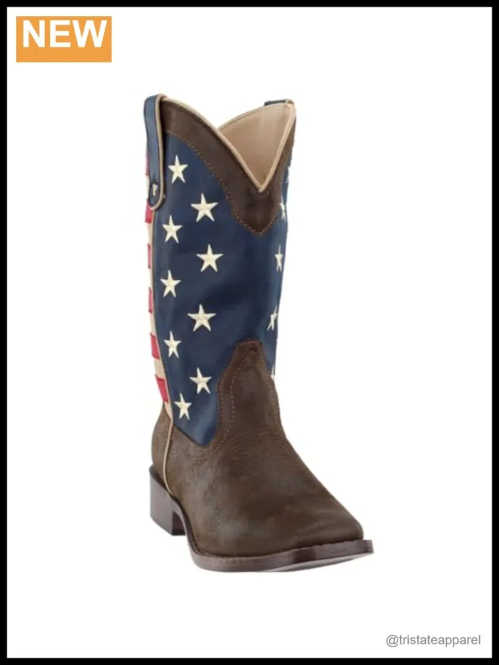 Faux Leather Mid-Calf Pull-On Boots Low Heel Square Toe Embroidered